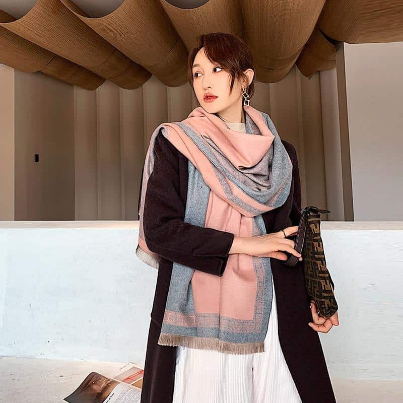 2020 Winter Scarf Luxury Brand Cashmere Scarves for Women Thick Warm Stole Femme Pashmina Shawls Wraps Lady Blanket Cape New