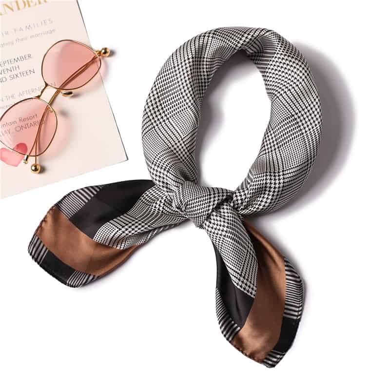 2020 Summer Luxury Brand Silk Scarf Square Women Shawls And Wraps Fashion Office Small Hair Neck Hijabs Foulard Scarves 70*70cm