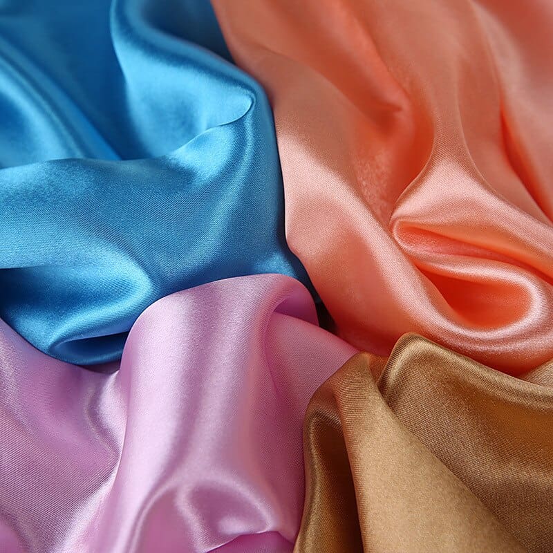 Fashion Hijab Scarves For Women Silk Satin Hair Scarf Female Solid Colors Kerchief 90*90cm Square Shawls Neck Scarfs For Ladies