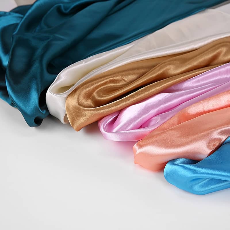Fashion Hijab Scarves For Women Silk Satin Hair Scarf Female Solid Colors Kerchief 90*90cm Square Shawls Neck Scarfs For Ladies