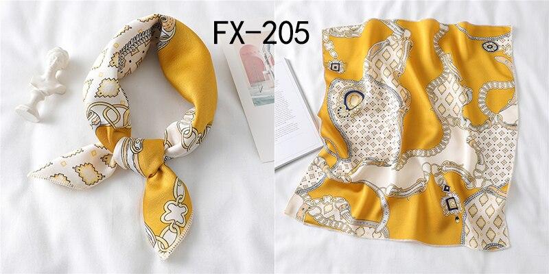 2020 New Small Square Silk Scarf Lady Hair Bag Foulard Women Neck Kerchief Scarves Fashion Print Satin Female Bandana Summer