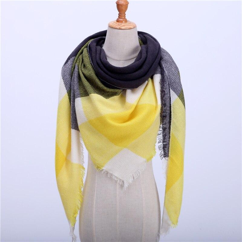 2020 new brand women scarf fashion plaid soft cashmere scarves shawl lady wraps designer Triangle warm Wholesale knitted bandana