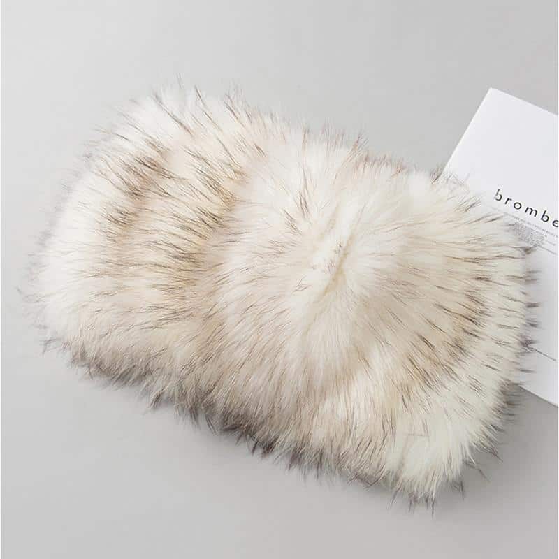 2020 New Women's Snood Fashion Real Raccoon Fur Scarf Lady Luxury Genuine Fur Knitted Big Elastic Muffler High Quality S7729
