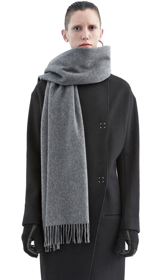winter style women lady Scarves famous brand luxury men Cashmere warm thick Unisex Pashmina Couple scarf for women grey black