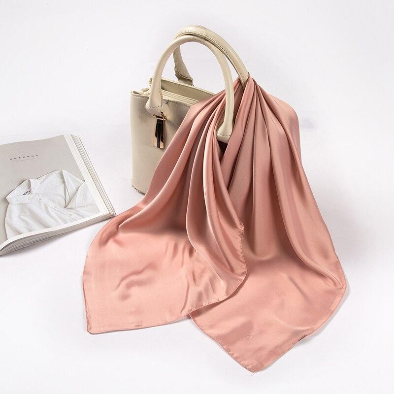 women's scarf silk square scarves solid color for fashion lady luxury brand bags SCARF HAIRBAND