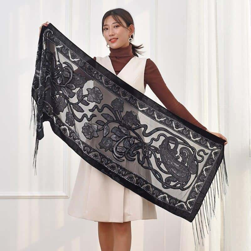 2020 Luxury Brand Women Scarf Silk Velvet Scarves Shawls Lady Wraps Soft Pashimina Female Designer beach stole bandana
