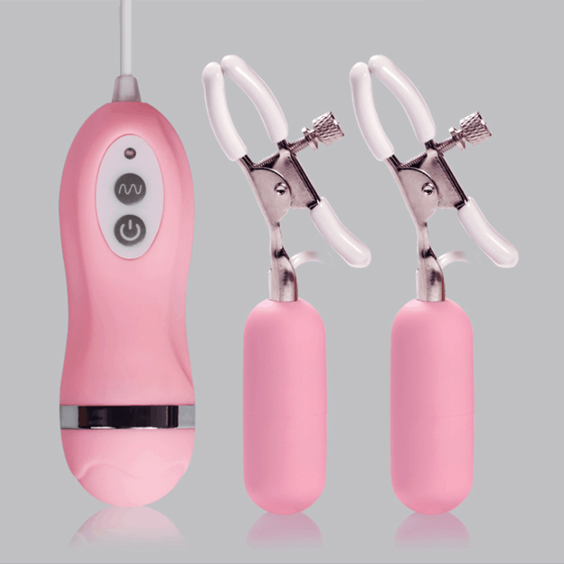 Vibrating Breast Nipple Clamps Breast Sucking Toys Clip Clit Kit SM Bondage Women Sex Electric Toys 18 Plus Sex for Sex Games