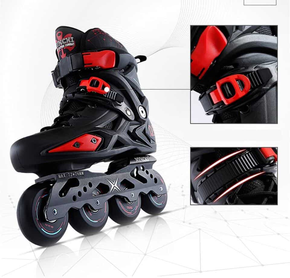Slalom Roller Skates Sneakers Adult Children Straight Row Slippers Inline Roller Skating Shoes Street Brush Skate Unisex IA111