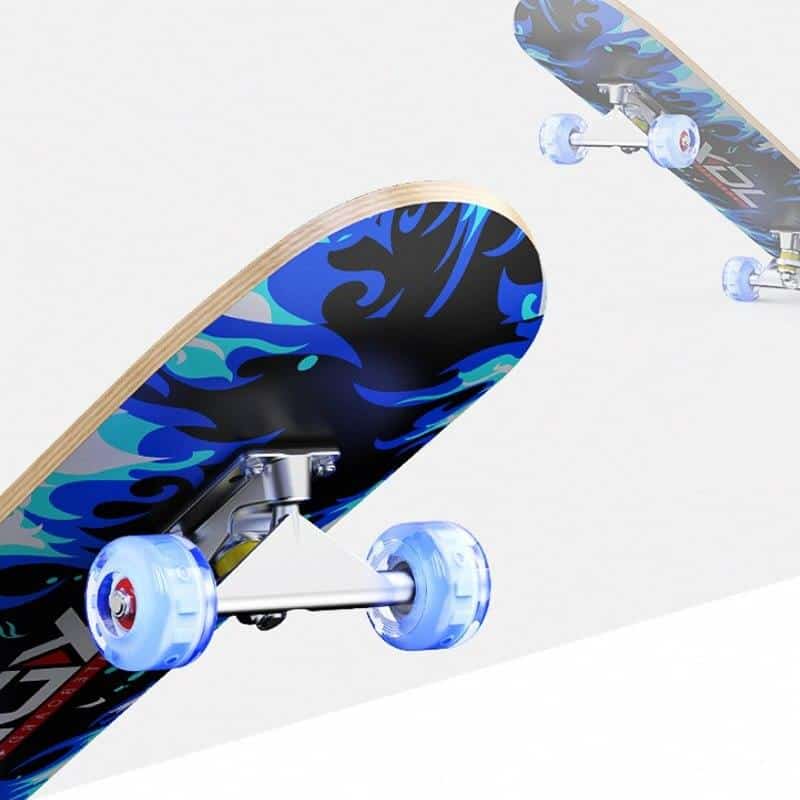Skateboard Maple Skate Scooter Double Rocker Skateboard Professional Adult Children 4-Wheel Sports Street Longboard 4 Colors