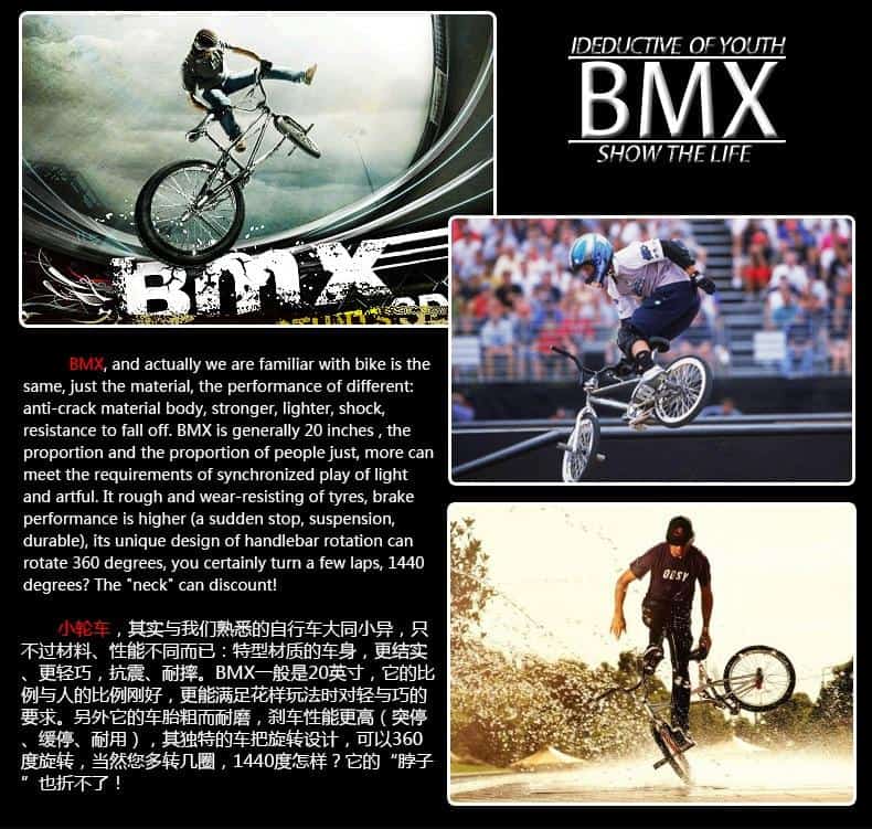 New Brand BMX Bike 20 inch Wheel Mountain bike street performance bicycle stunt action climbing jump bicicleta