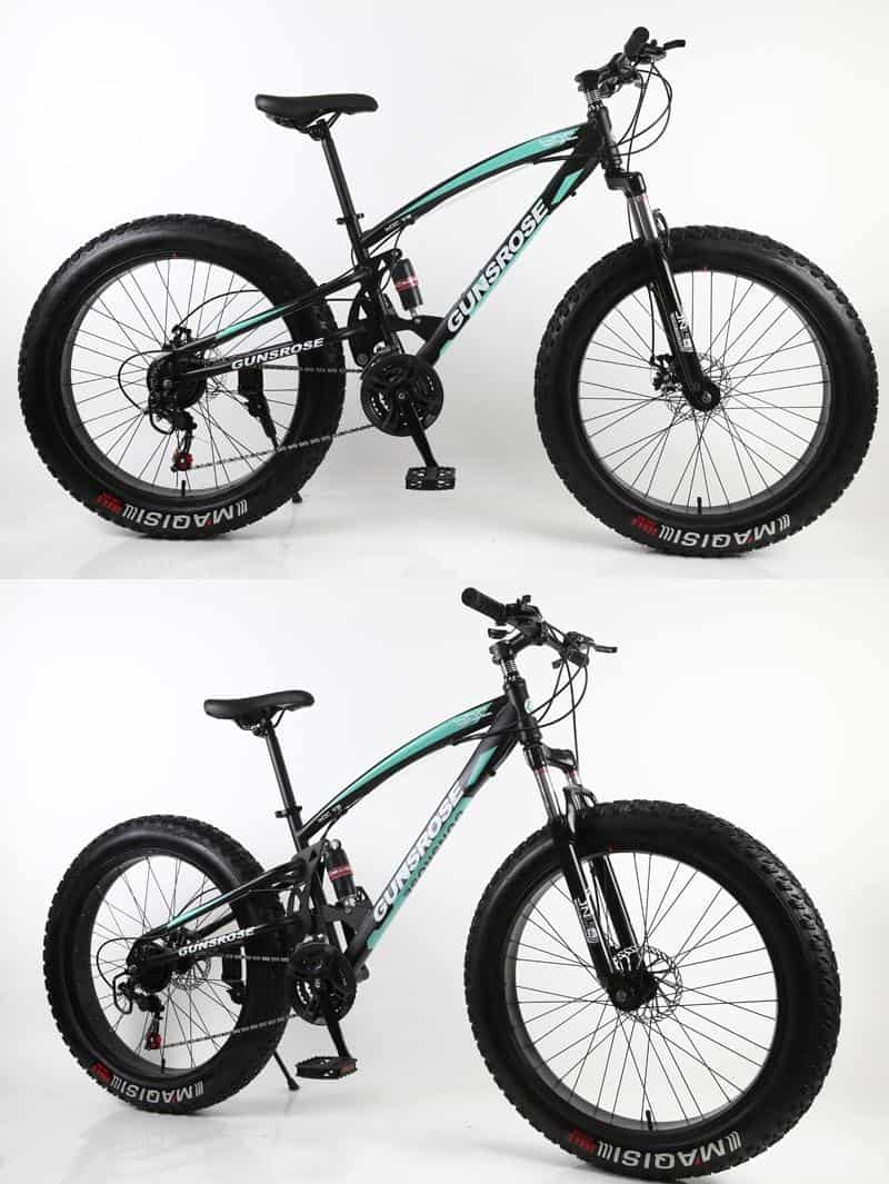 4.0 fat bike Mountain bike Double disc brake beach bicycle snow bike light high carbon steel 24/26 inch mountain bicycle