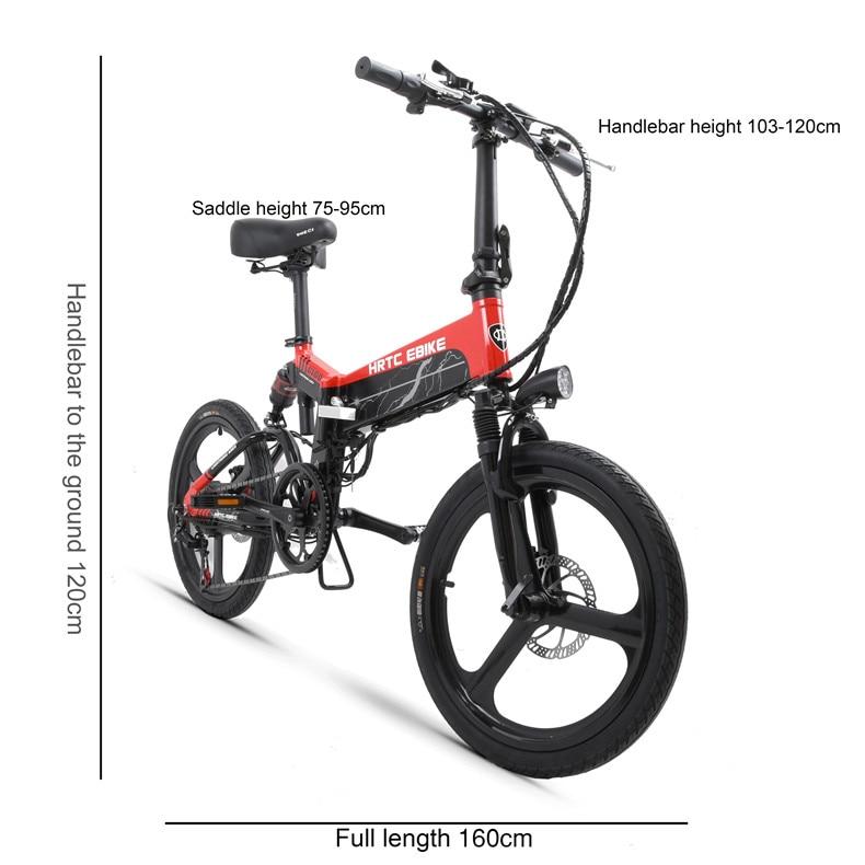 20inch Fold Electric bicycle 48V 500W electric mountain bike smart assist hybrid ebike range 40-60km ebike