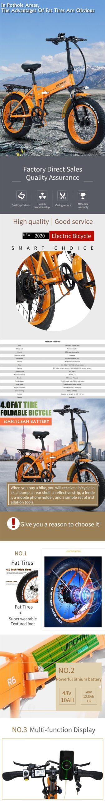 500W Electric Bicycle 48V Motor 20 Inch Foldable High Quality Lithium Battery City Ebike Female Male Off Road Bike
