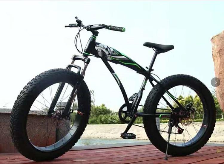free delivery 26 inch Snowmobile Mountain Bike Wide Tires Disc Brakes Shock Absorption Bicycle Student Support