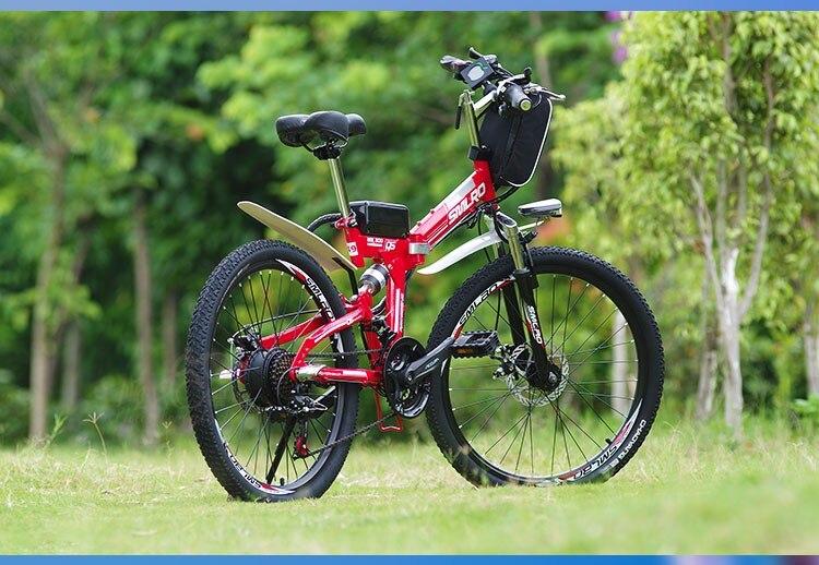 24/26 inch electric mountain bike 48v lithium battery 500w high speed motor powerful folding frame Hybrid ebike Traveling