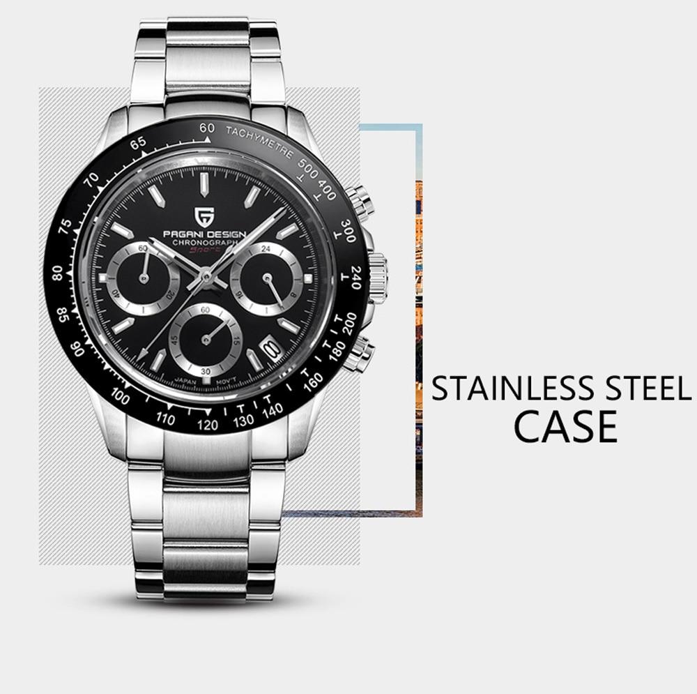 PAGANI DESIGN 2020 New Men's Watches Quartz Business Watch Mens Watches Top Brand Luxury Watch Men Chronograph VK63 Reloj Hombre