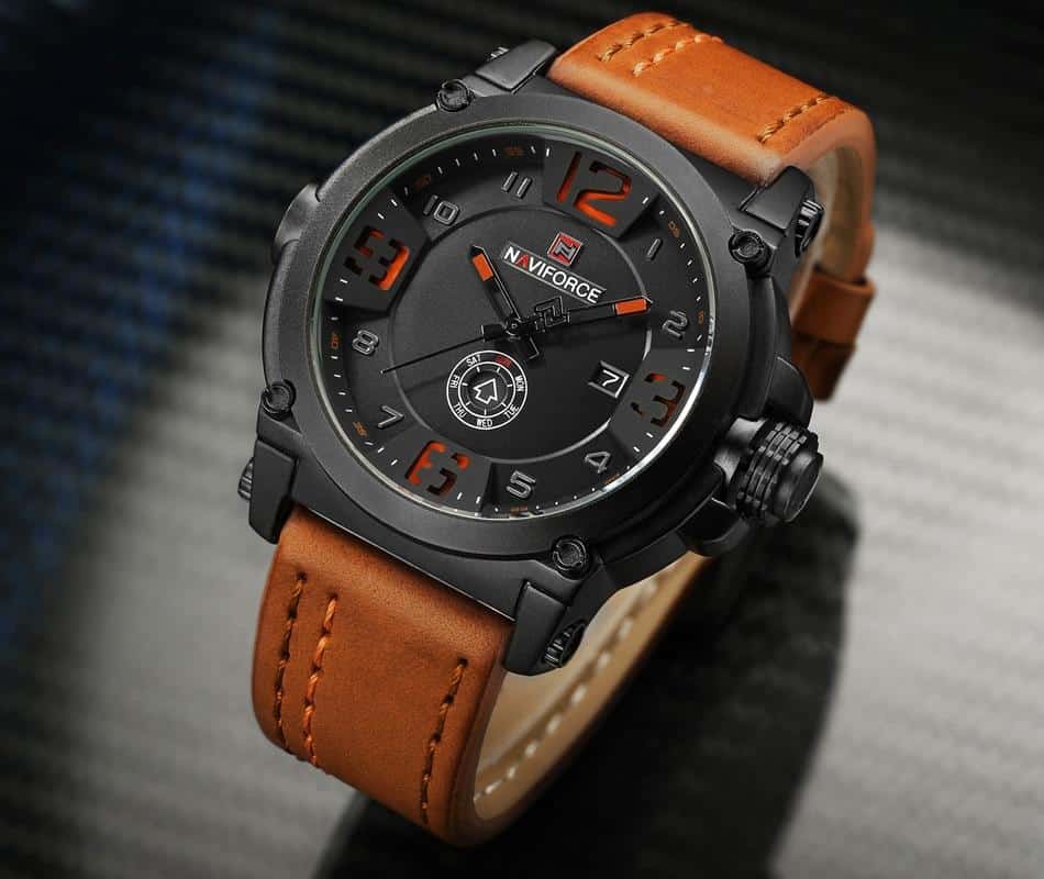2020 New NAVIFORCE Sport Mens Watches Top Brand Luxury Waterproof Leather Quartz Military Wristwatch Male Clock Relogio Hot Sale
