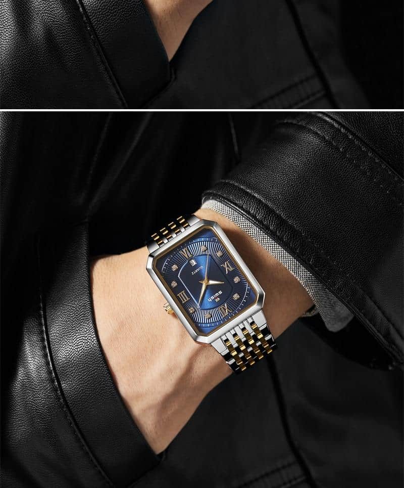 SWISH Fashion Quartz Wristwatches Men Stainless Steel Business Watches Waterproof Sports Rectangle Man Watch 2020 Montre Homme