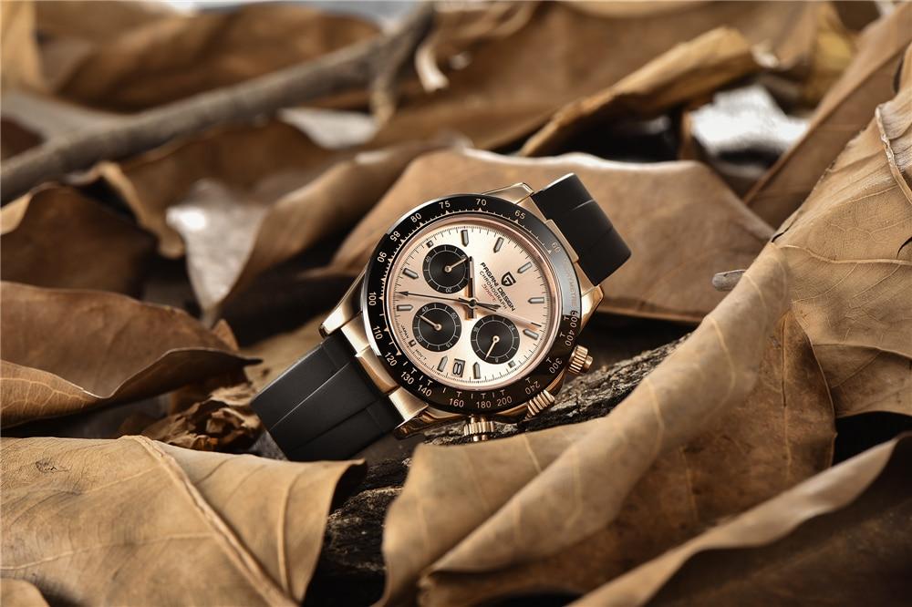 2020 New PAGANI DESIGN Mens Quartz Watches Automatic Date Luxury Gold Wristwatch Men Waterproof Chronograph Japan VK63 Clock man