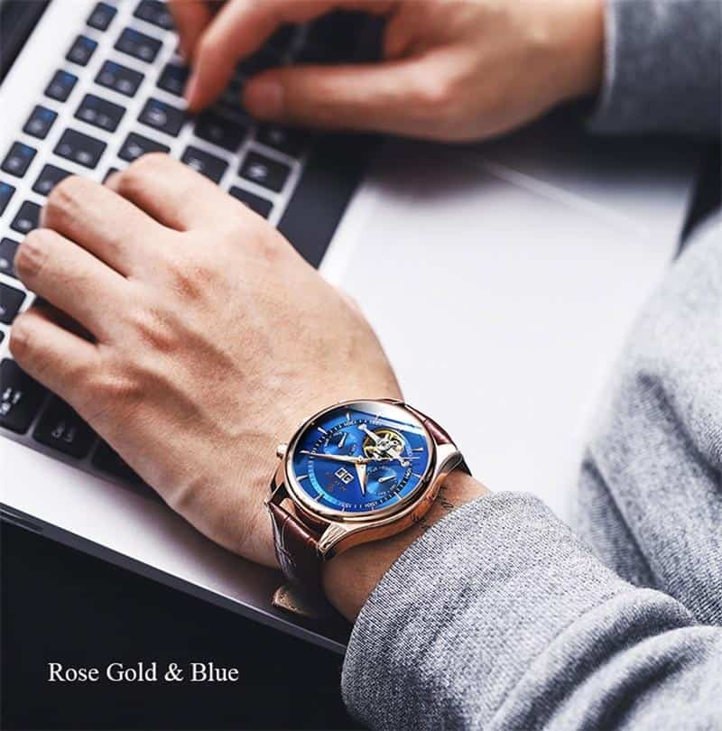 Senors Automatic watch Luxury Men Watches Automatic Black Watch Men Waterproof Automatic Mechanical Wristwatch