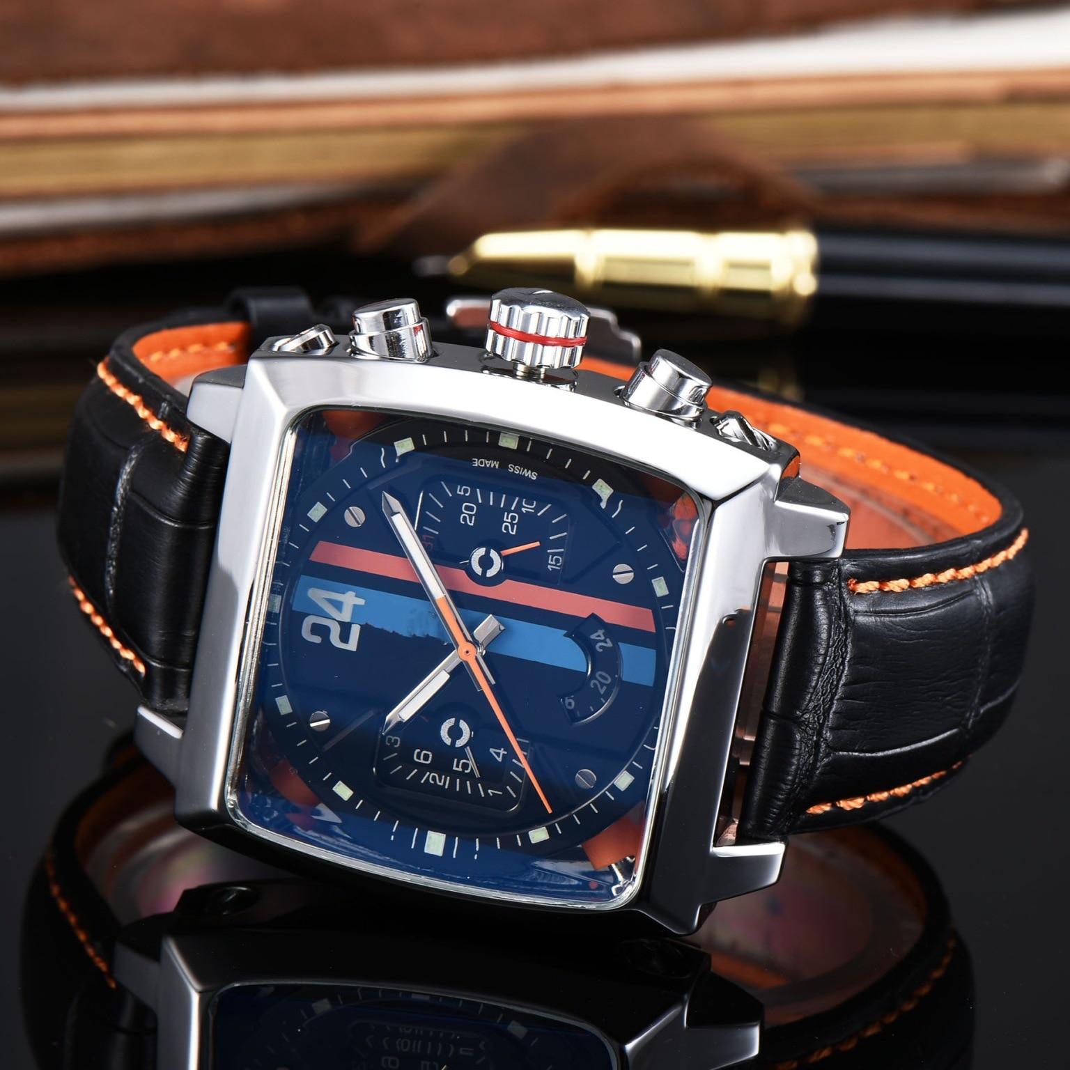 Mens Watch Men's Men Man Watches Mechanical 2020 Wrist Brand Hot Sale Belt Mechanical Sports Spiral Crown Skin Wristwatches New