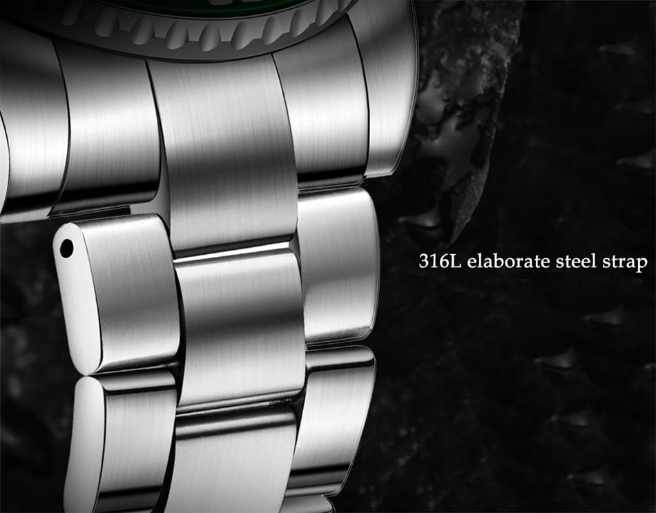 2020 LIGE Men Watch 316L Steel Automatic Mechanical Tourbillon Clock Fashion 100M Waterproof Luminous Watches Automatic Movement