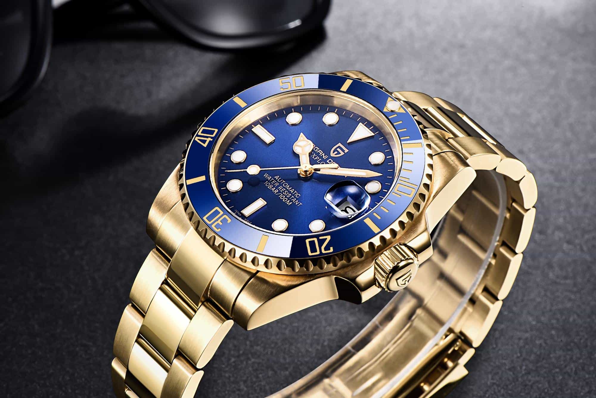 PAGANI DESIGN Top Brand New Stainless Steel Mechanical Watch Sapphire Glass Automatic Watch Luxury Waterproof Sports Men Watch