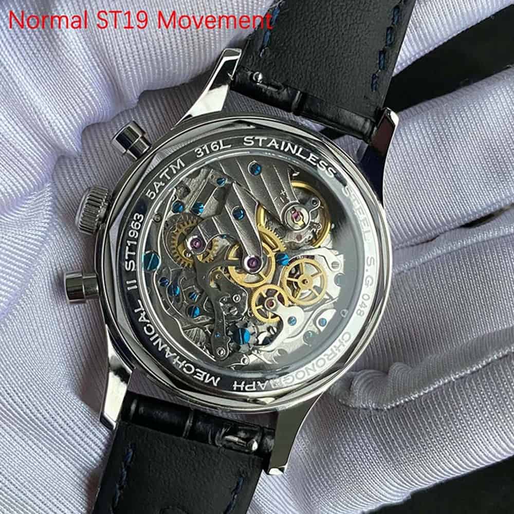 Men's Chronograph Watches Sapphire Mechanical Military Watch for Men Seagull st1901 Movement Sport Chronograph Watch Luxury Y