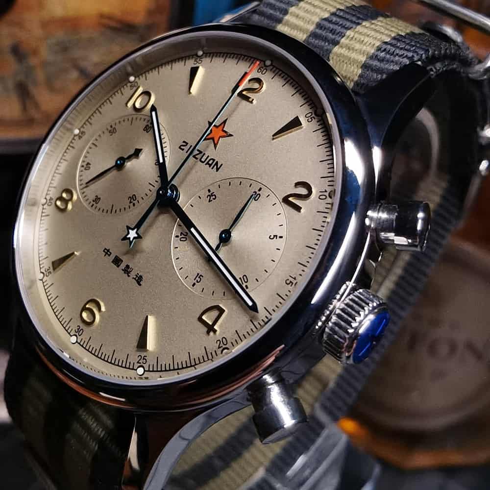 Chronograph Sport Watches Mechanical Military Watch for Men Pilot Mens Seagull st1901 Movement Watch Man Luxury Sapphire Y