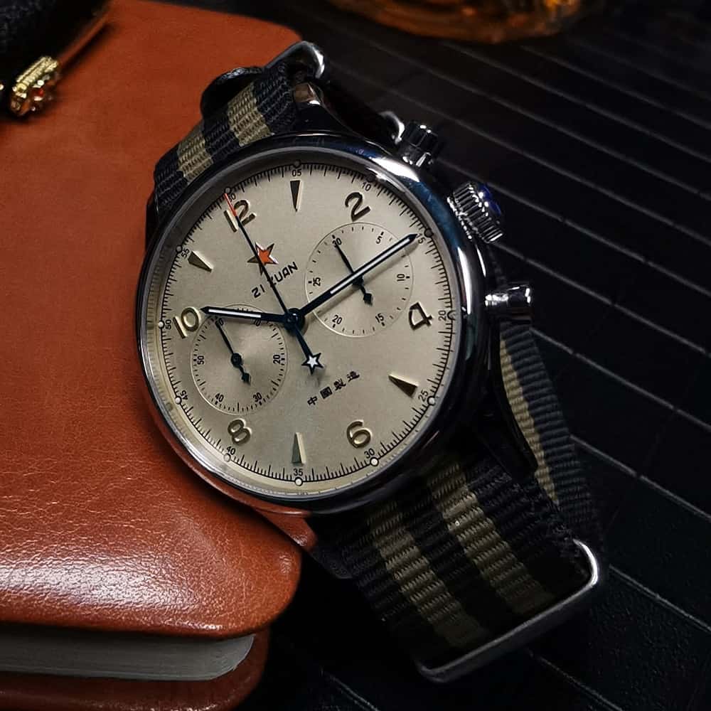 Chronograph Sport Watches Mechanical Military Watch for Men Pilot Mens Seagull st1901 Movement Watch Man Luxury Sapphire Y