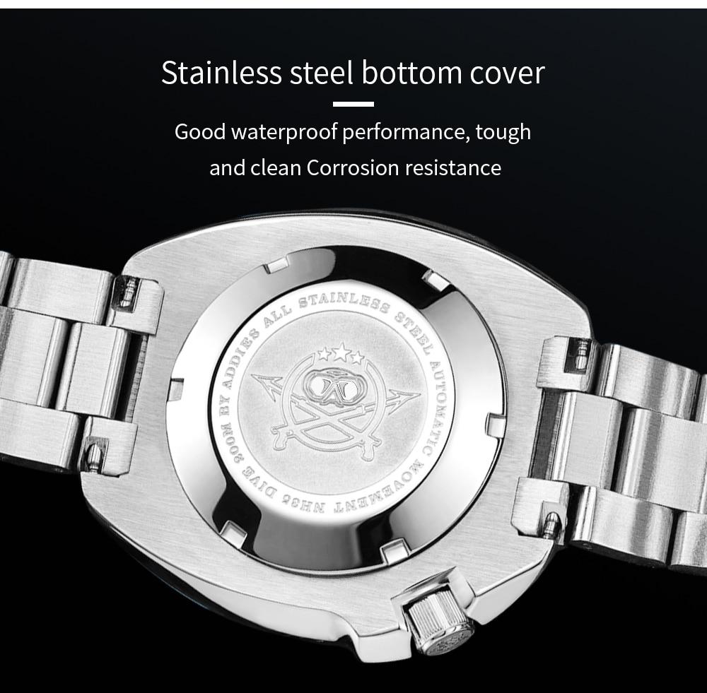 Waterproof automatic watch men Sapphire Crystal Stainless Steel NH35 Automatic Mechanical Men's watch 1970 Abalone Dive Watch