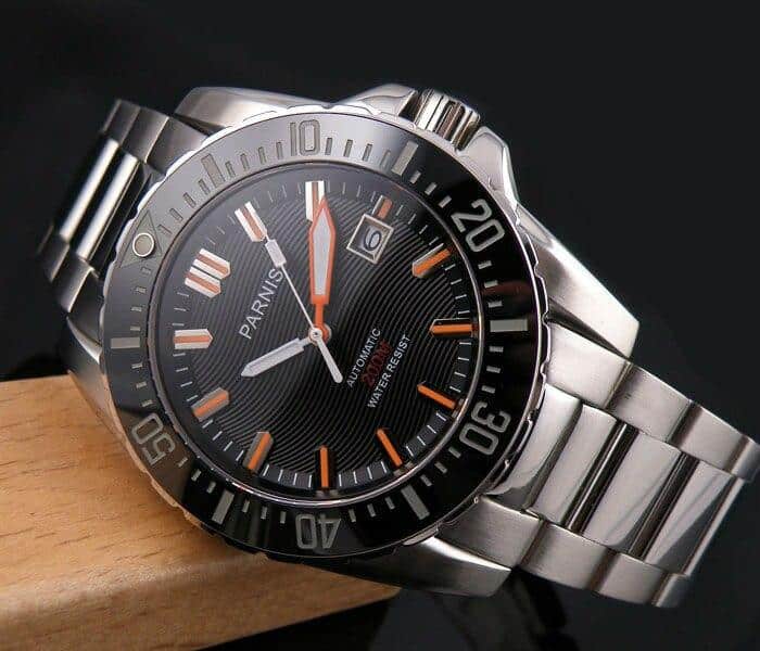 Parnis Automatic Diver Watch Waterproof 200m Metal Mechanical Men's Watches Sapphire Glass mekanik kol saati relogio automatico