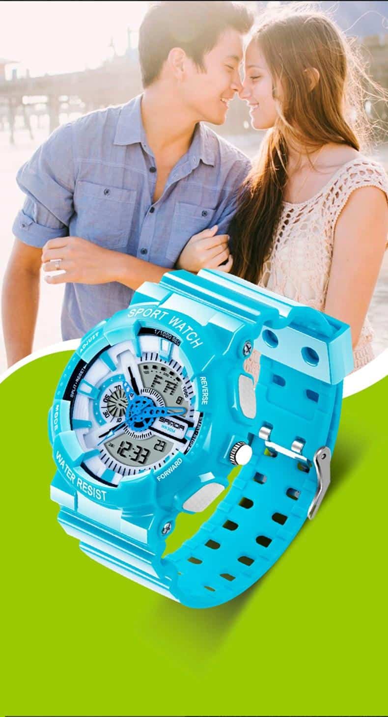 New brand SANDA fashion watch men's LED digital watch G outdoor multi-function waterproof military sports watch relojes hombre