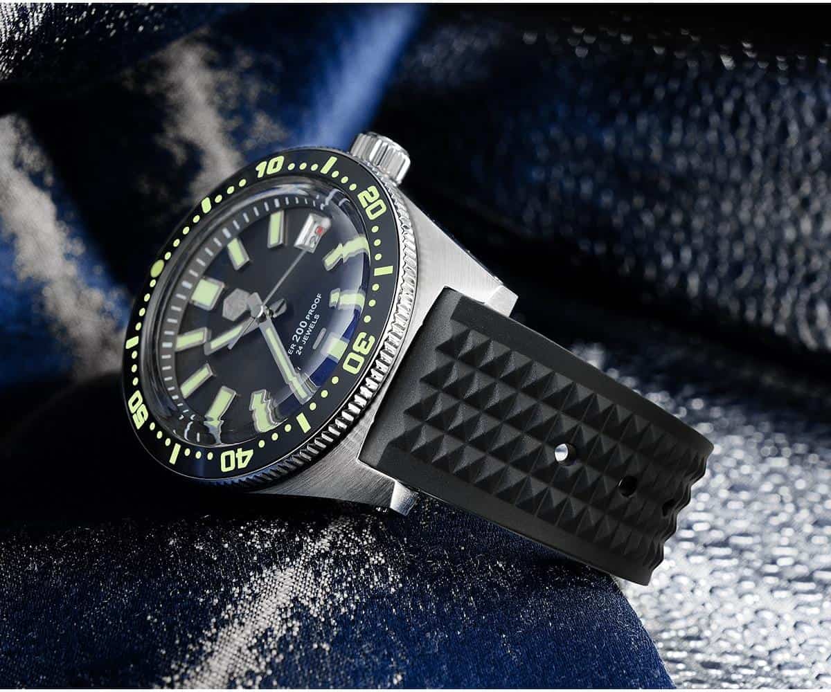 San Martin 62mas Sapphire 3D Hexagon Logo Diver Watch NH35A Automatic Men Mechanical Watches Date 20Bar Waterproof Full Luminous