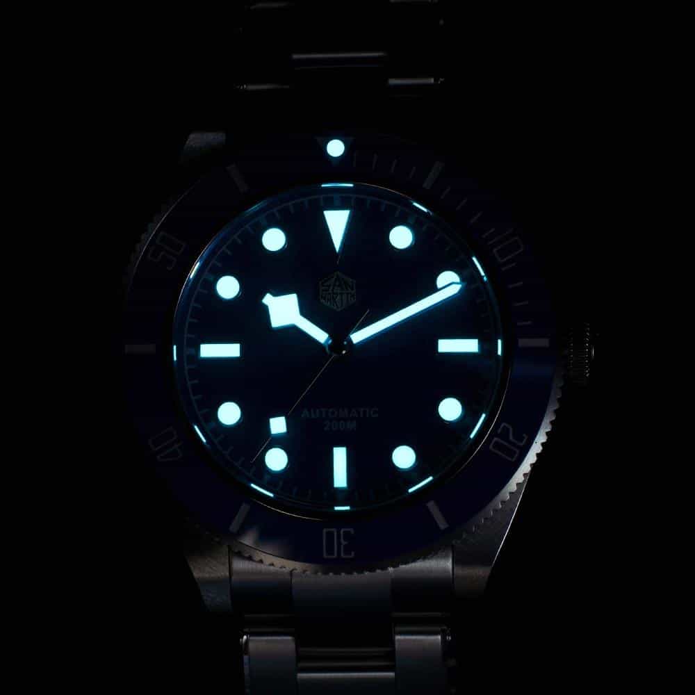 San Martin Men Watch 40mm Diver BB58 Retro Luxury Water Ghost PT5000 SW200 Rivet Bracelet Sapphire 20Bar Waterproof Luminous