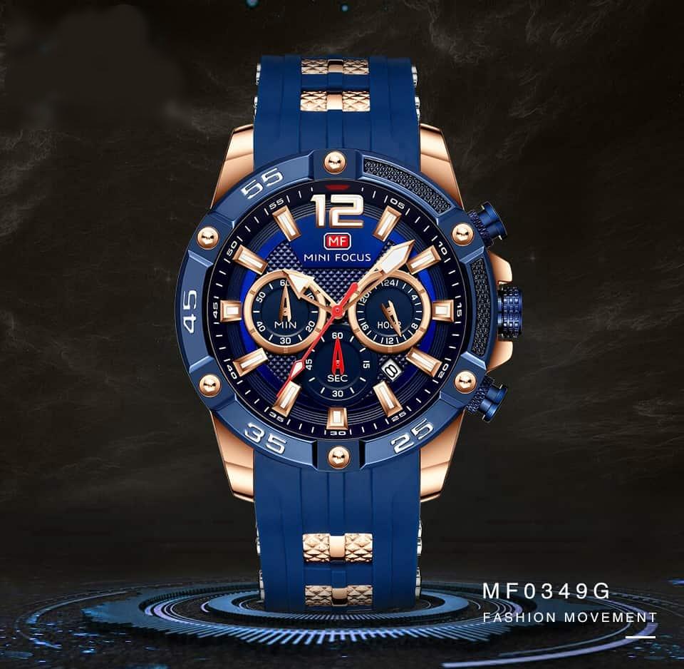 MINI FOCUS Fashion Sport Watch Men Waterproof Mens Watches Top Brand Luxury Quartz Relogio Masculino Reloj Hombre Silicone Strap