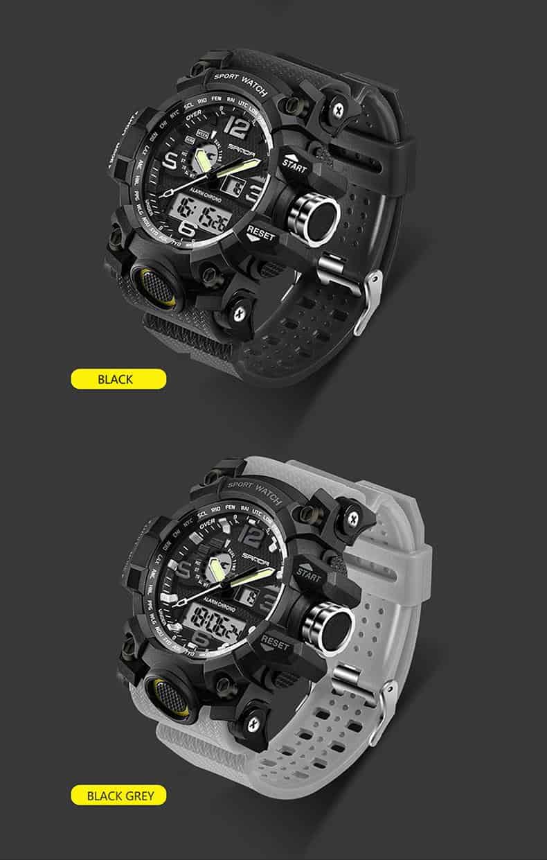 SANDA top luxury brand G style men's military sports watch LED digital watch waterproof men's watch Relogio Masculino