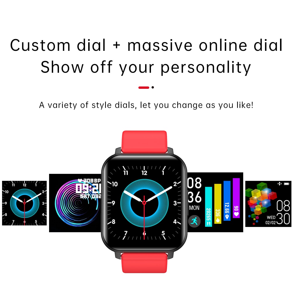 Smart Watch Men Full Touch Screen Sport Tracker Women Pedometer Watches Heart Rate Call Reminder SmartWatch Supports Phone Skemi