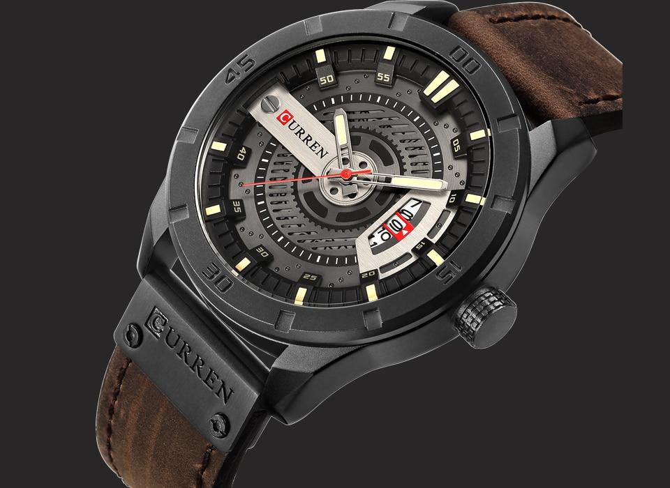 Luxury Watch Brand CURREN Men Military Sports Watches Men's Quartz Date Clock Man Casual Leather Wrist Watch Relogio Masculino