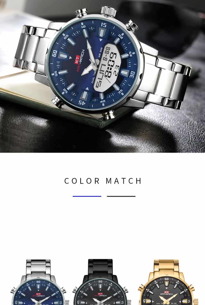 Gold Men Watch New Luxury Brand Sport Style Watches Mens Chronograph Quartz Wristwatch Male Waterproof Clock Relogio Masculino