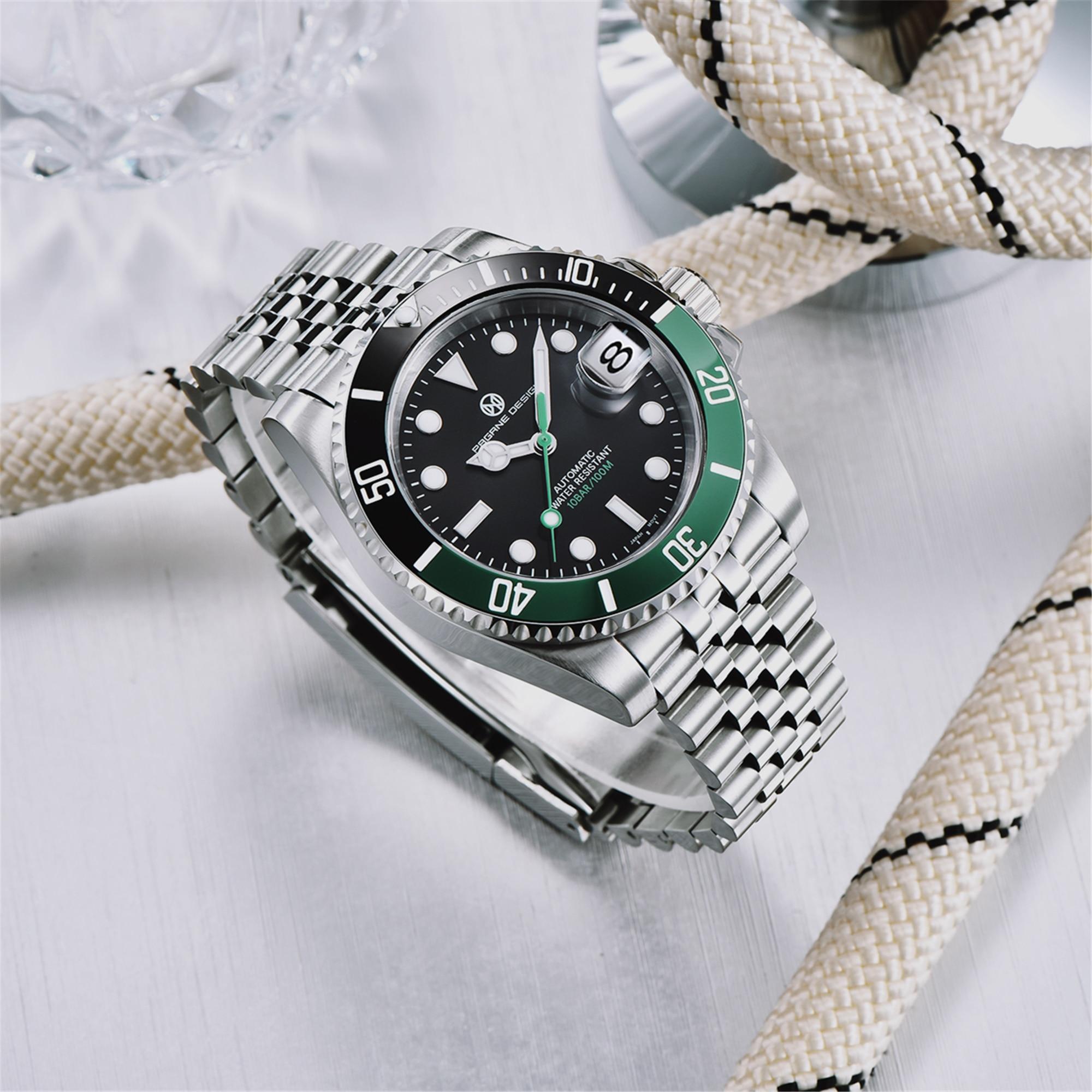 2021 PAGREN PAGANI Design New Men's Mechanical Watches Sapphire Glass 100m Waterproof Classic Luxury Automatic Watch reloj homb