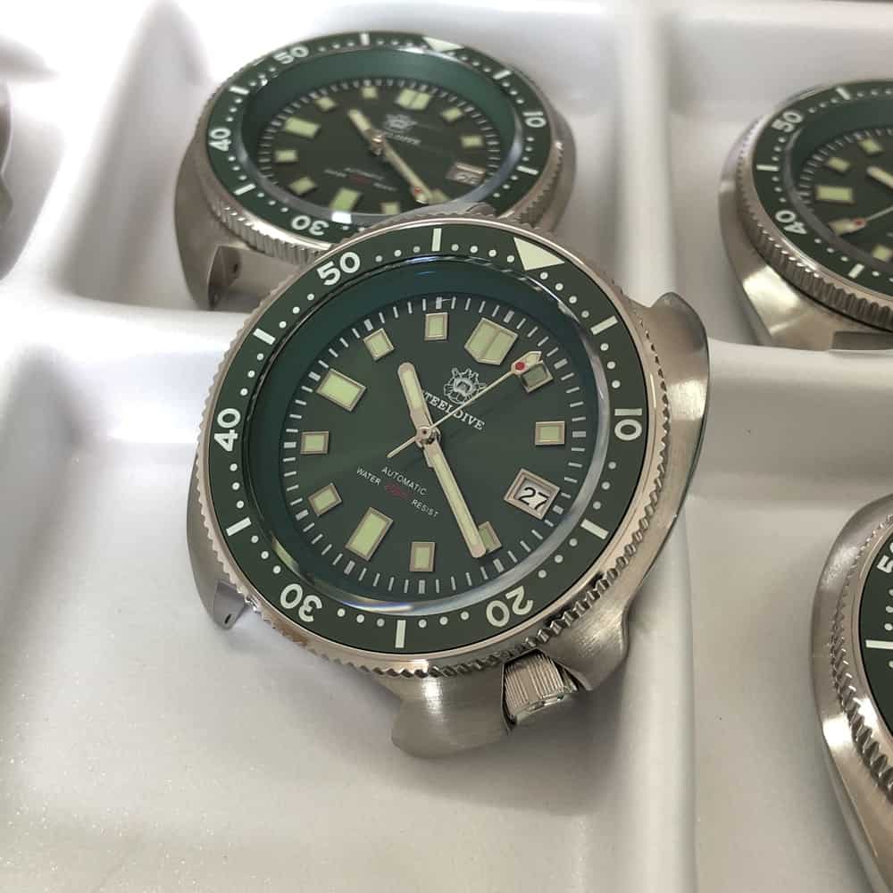 SD1970 New Arrival 2020 Green Ceramic Bezel 20ATM Water Resistant NH35 Automatic watch 6105 Turtle
