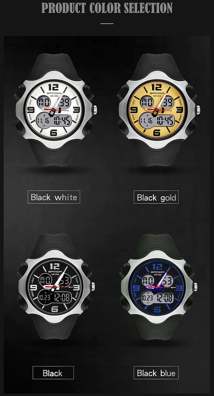 Fashion Sanda Top Brand Outdoor Sport Watch Men Clock Quartz Watches Male Date Alarm Chrono 5bar Waterproof Reloj Hombre