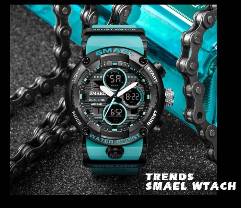 SMAEL Sport Watch Men Waterproof Wristwatch Alarm 8023 Men's Clock Digital Military Army Quartz Watches Male Relogio Masculino