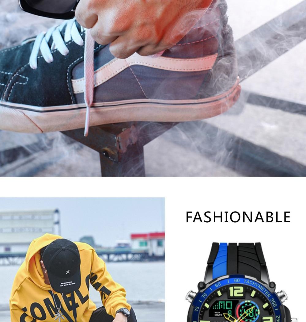 Top Brand Men Watch Fashion Dual Display Sports Mens Wristwatch Analog Digital Chronograph Waterproof Clock Relogio Masculino