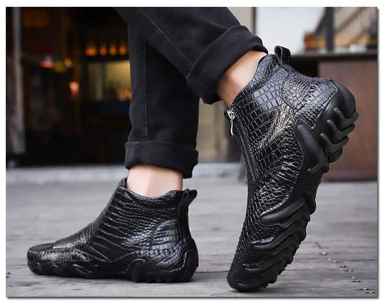 GLAZOV 2019 New Autumn Winter Fashion Men Boots Vintage Style Casual Men Shoes High-Cut Lace-Up Men Warm Boots Plus Size 38-47