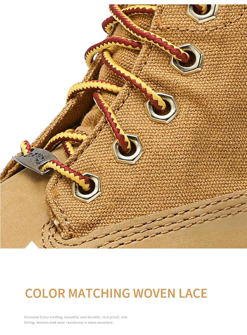 CAMEL New Men Winter Boots Male Wild Tooling Ankle Short Boots Genuine Leather Boots Yellow Cuffed Double Use Fashion Men Shoes