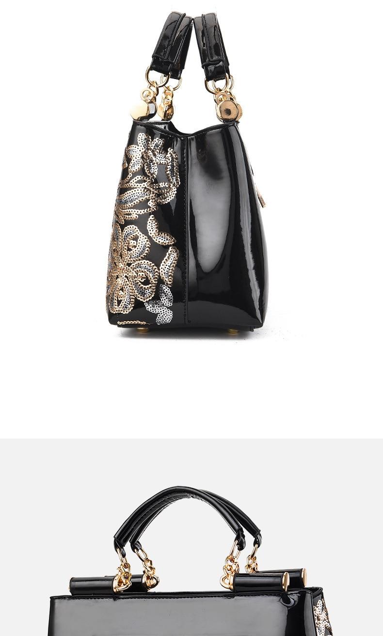 YK-Leik Embroidery Women Bag Leather Purses and Handbags Luxury Shoulder Bags crossbody bags Female Bag for Women 2020