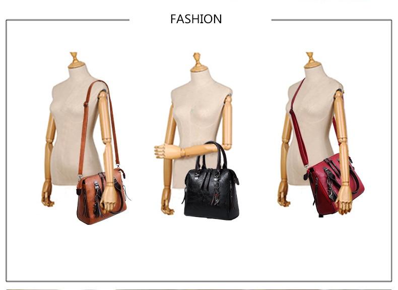 ValenKuci Leather Shoulder Messenger Bag Tote Bag Bolsa 4pcs/Set Women Composite Bag High Quality Ladies Handbag Female set bag