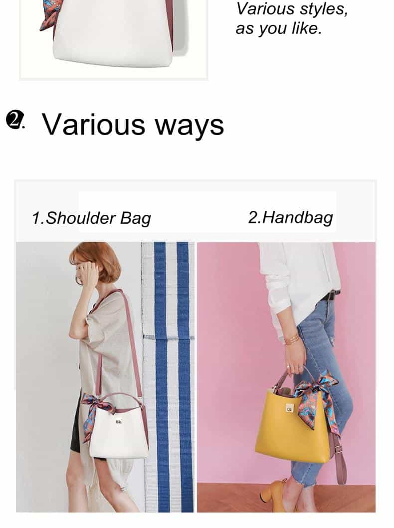 SHUNVBASHA 2018 New Fashion Exquisite Women Bucket Bag High Quality Retro Shoulder Bag Simple Crossbody Bag Tote Ribbon